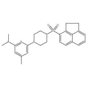2-[4-(1,2-dihydroacenaphthylene-3-sulfonyl)piperazin-1-yl]-N,N,6-trimethylpyrimidin-4-amine结构式