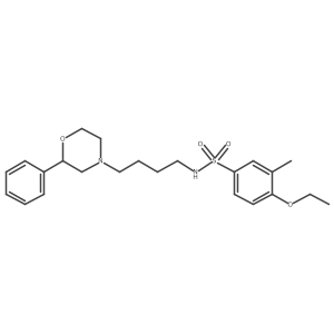 4-ethoxy-3-methyl-N-(4-(2-phenylmorpholino)butyl)benzenesulfonamide结构式