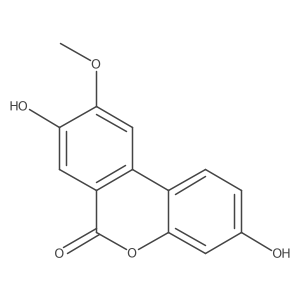 3,8-Dihydroxy-9-methoxy-6H-dibenzo[b,d]pyran-6-one Structure