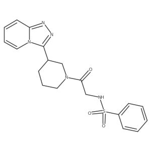 N-{2-oxo-2-[3-([1,2,4]triazolo[4,3-a]pyridin-3-yl)piperidin-1-yl]ethyl}benzenesulfonamide Structure