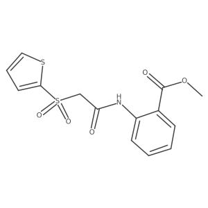 Methyl 2-(2-(thiophen-2-ylsulfonyl)acetamido)benzoate Structure