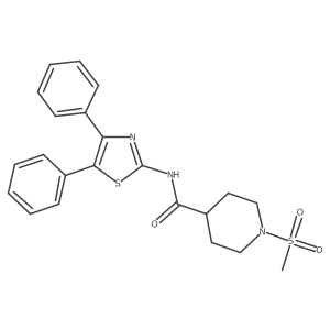 N-(4,5-diphenylthiazol-2-yl)-1-(methylsulfonyl)piperidine-4-carboxamide结构式