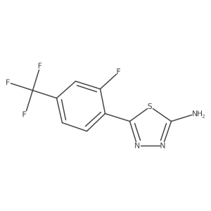5-[2-Fluoro-4-(trifluoromethyl)phenyl]-1,3,4-thiadiazol-2-amine Structure