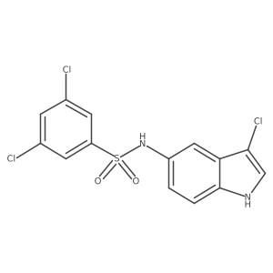 3,5-dichloro-N-(3-chloro-1H-indol-5-yl)benzenesulfonamide结构式