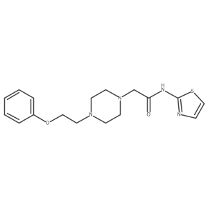 2-[4-(2-phenoxyethyl)piperazin-1-yl]-N-(1,3-thiazol-2-yl)acetamide结构式