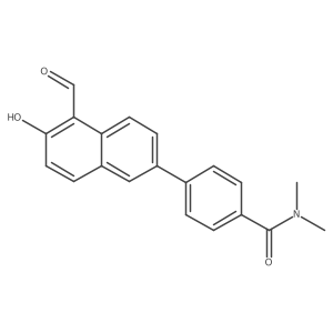 Benzamide, 4-(5-formyl-6-hydroxy-2-naphthalenyl)-N,N-dimethyl- Structure