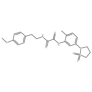 N1-(5-(1,1-dioxidoisothiazolidin-2-yl)-2-methylphenyl)-N2-(4-methoxyphenethyl)oxalamide Structure