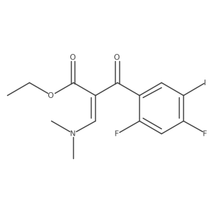 Ethyl 2-(2,4-difluoro-5-iodobenzoyl)-3-(dimethylamino)acrylate Structure