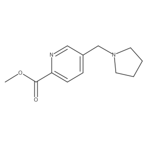 Methyl 5-(1-pyrrolidinylmethyl)-2-pyridinecarboxylate结构式
