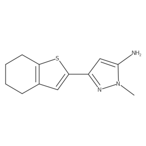1-methyl-3-(4,5,6,7-tetrahydro-1-benzothiophen-2-yl)-1H-pyrazol-5-amine结构式