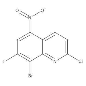 8-Bromo-2-chloro-7-fluoro-5-nitroquinoline Structure