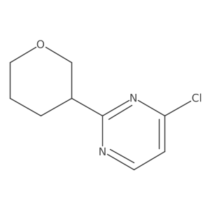 4-Chloro-2-(tetrahydro-2H-pyran-3-yl)pyrimidine Structure
