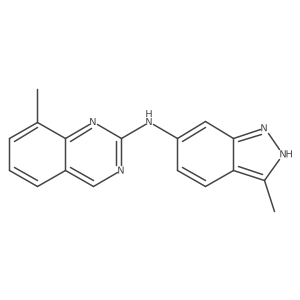 8-Methyl-N-(3-methyl-1H-indazol-6-yl)-2-quinazolinamine结构式