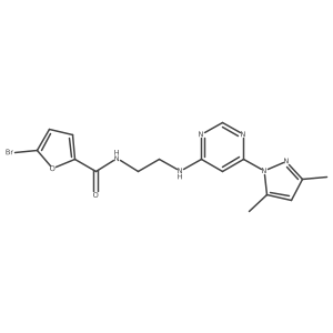 5-bromo-N-(2-((6-(3,5-dimethyl-1H-pyrazol-1-yl)pyrimidin-4-yl)amino)ethyl)furan-2-carboxamide Structure