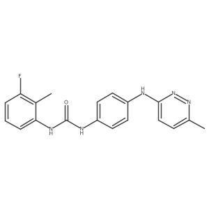 1-(3-Fluoro-2-methylphenyl)-3-(4-((6-methylpyridazin-3-yl)amino)phenyl)urea结构式