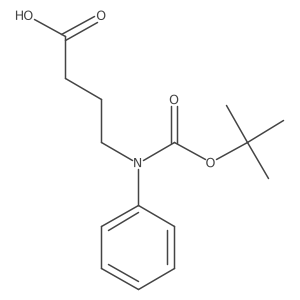 4-{[(Tert-butoxy)carbonyl](phenyl)amino}butanoic acid结构式