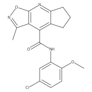 N-(5-chloro-2-methoxyphenyl)-3-methyl-6,7-dihydro-5H-cyclopenta[b][1,2]oxazolo[4,5-e]pyridine-4-carboxamide结构式