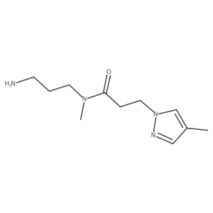 N-(3-Aminopropyl)-N,4-dimethyl-1H-pyrazole-1-propanamide结构式