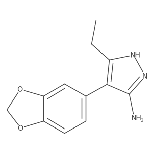 4-(2H-1,3-benzodioxol-5-yl)-5-ethyl-1H-pyrazol-3-amine Structure