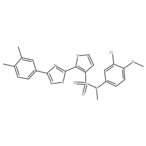 N-(3-chloro-4-methoxyphenyl)-2-[3-(3,4-dimethylphenyl)-1,2,4-oxadiazol-5-yl]-N-methylthiophene-3-sulfonamide Structure