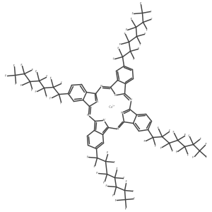 Copper, [2,9,16,23-tetrakis(perfluorohexyl)-29H,31H-phthalocyaninato(2-)-I masculineN29,I masculineN30,I masculineN31,I masculineN32]-, (SP-4-1)- Structure
