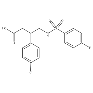 3-(4-Chlorophenyl)-4-[(4-fluorophenyl)sulfonylamino]butanoic acid结构式