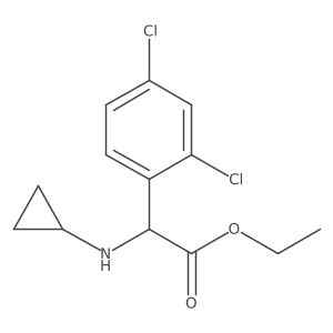 Ethyl 2-(cyclopropylamino)-2-(2,4-dichlorophenyl)acetate Structure
