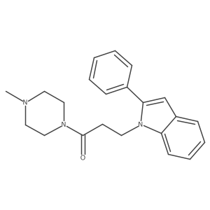 1-(4-methylpiperazin-1-yl)-3-(2-phenyl-1H-indol-1-yl)propan-1-one Structure
