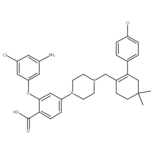 2-(3-Amino-5-chlorophenoxy)-4-[4-[[2-(4-chlorophenyl)-4,4-dimethylcyclohexen-1-yl]methyl]piperazin-1-yl]benzoic acid结构式
