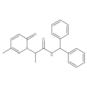 N-benzhydryl-2-(3-methyl-6-oxopyridazin-1(6H)-yl)propanamide Structure