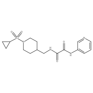 N1-((1-(cyclopropylsulfonyl)piperidin-4-yl)methyl)-N2-(pyridin-3-yl)oxalamide Structure