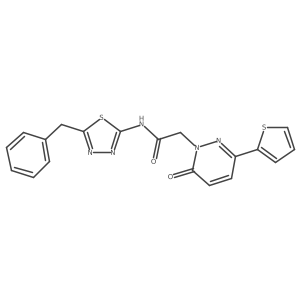N-[(2E)-5-benzyl-1,3,4-thiadiazol-2(3H)-ylidene]-2-[6-oxo-3-(thiophen-2-yl)pyridazin-1(6H)-yl]acetamide Structure