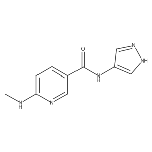 3-Pyridinecarboxamide, 6-(methylamino)-N-1H-pyrazol-4-yl-结构式