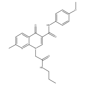 N-(4-methoxyphenyl)-7-methyl-4-oxo-1-(2-oxo-2-(propylamino)ethyl)-1,4-dihydro-1,8-naphthyridine-3-carboxamide Structure