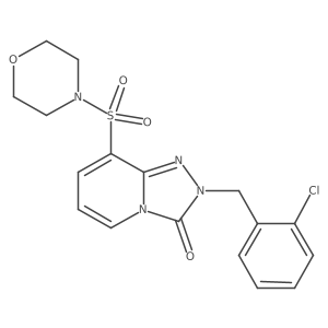 2-[(2-chlorophenyl)methyl]-8-(morpholine-4-sulfonyl)-2H,3H-[1,2,4]triazolo[4,3-a]pyridin-3-one Structure