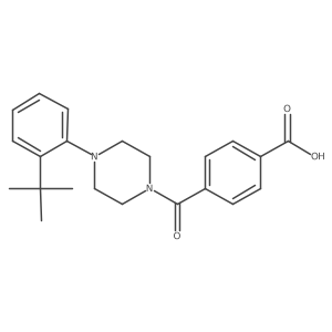 4-{[4-(2-tert-Butylphenyl)piperazin-1-yl]carbonyl}benzoic acid结构式
