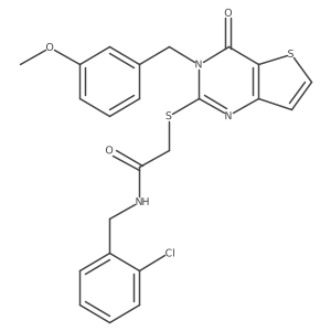 N-(2-chlorobenzyl)-2-{[3-(3-methoxybenzyl)-4-oxo-3,4-dihydrothieno[3,2-d]pyrimidin-2-yl]sulfanyl}acetamide结构式