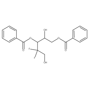 2-Deoxy-2,2-difluoro-3,5-dibenzoate D-erythro-Pentitol Structure