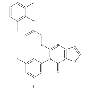 2-{[3-(3,5-difluorophenyl)-4-oxo-3,4-dihydrothieno[3,2-d]pyrimidin-2-yl]sulfanyl}-N-(2,6-dimethylphenyl)acetamide结构式