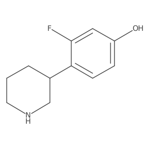 3-Fluoro-4-(piperidin-3-yl)phenol Structure