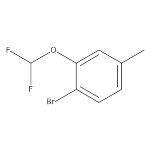 4-Bromo-3-(difluoromethoxy)toluene结构式