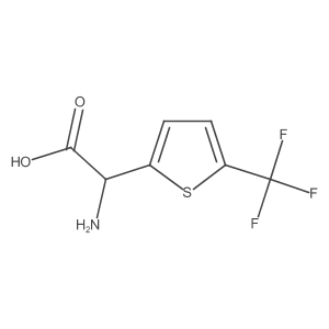 2-Amino-2-[5-(trifluoromethyl)thiophen-2-yl]acetic acid结构式
