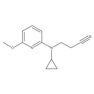 Propanenitrile, 3-[cyclopropyl(6-methoxy-2-pyridinyl)amino]-结构式