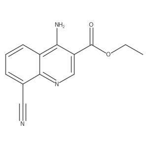 Ethyl 4-amino-8-cyanoquinoline-3-carboxylate Structure