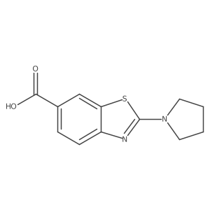 2-(Pyrrolidin-1-yl)benzo[d]thiazole-6-carboxylic acid结构式
