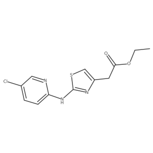Ethyl 2-{2-[(5-chloropyridin-2-YL)amino]-1,3-thiazol-4-YL}acetate结构式