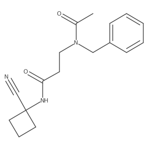 3-(N-benzylacetamido)-N-(1-cyanocyclobutyl)propanamide结构式