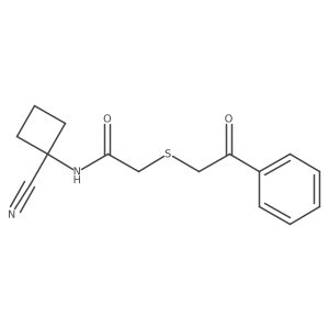 N-(1-cyanocyclobutyl)-2-[(2-oxo-2-phenylethyl)sulfanyl]acetamide结构式