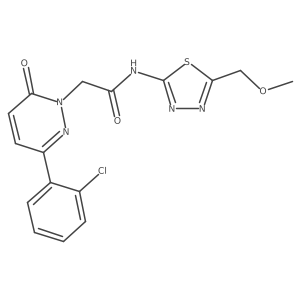 2-[3-(2-chlorophenyl)-6-oxopyridazin-1(6H)-yl]-N-[(2E)-5-(methoxymethyl)-1,3,4-thiadiazol-2(3H)-ylidene]acetamide Structure