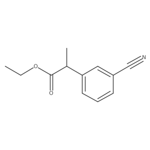 Ethyl 2-(3-cyanophenyl)propanoate结构式